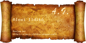 Alexi Ildikó névjegykártya